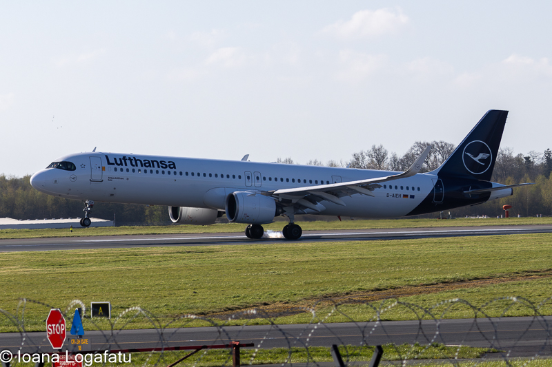 Airplane preparing for takeoff on a sunny day